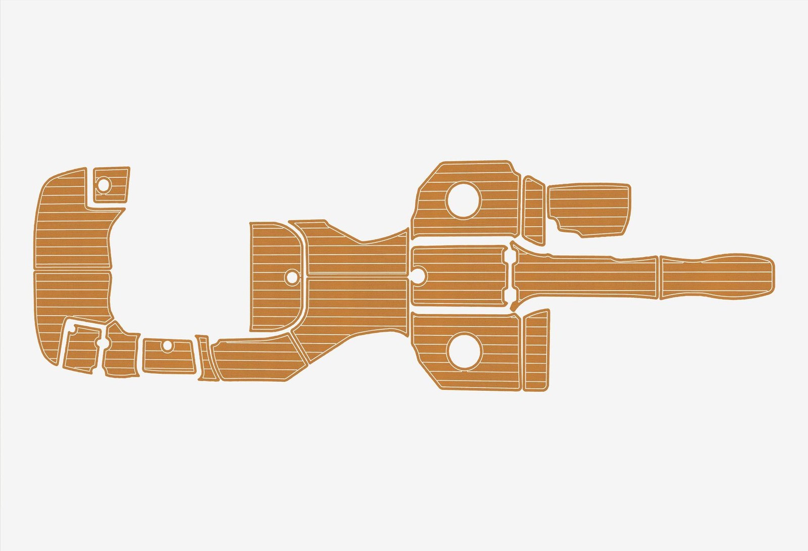 2012-2016 Monterey 264 FS BR Faux EVA teak Marine Floor