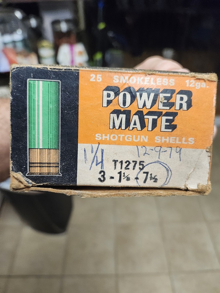 Smith and Wesson Power Mate Shotgun Shells Empty Cardboard Ammo Box