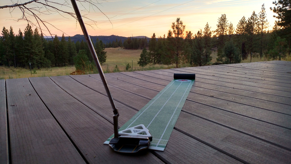 The Delta Putt Putting Mat Golf Practice Training Aid Puck Game