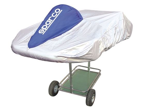Sparco for Kart Cover Silver/Blue 02712A