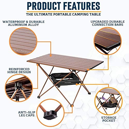 Portable Camping Table – Lightweight, Compact Folding Side Table Small Coffee