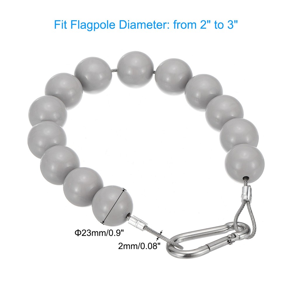 Flagpole Retainer Ring Flag Pole Accessories for Indoor Gray