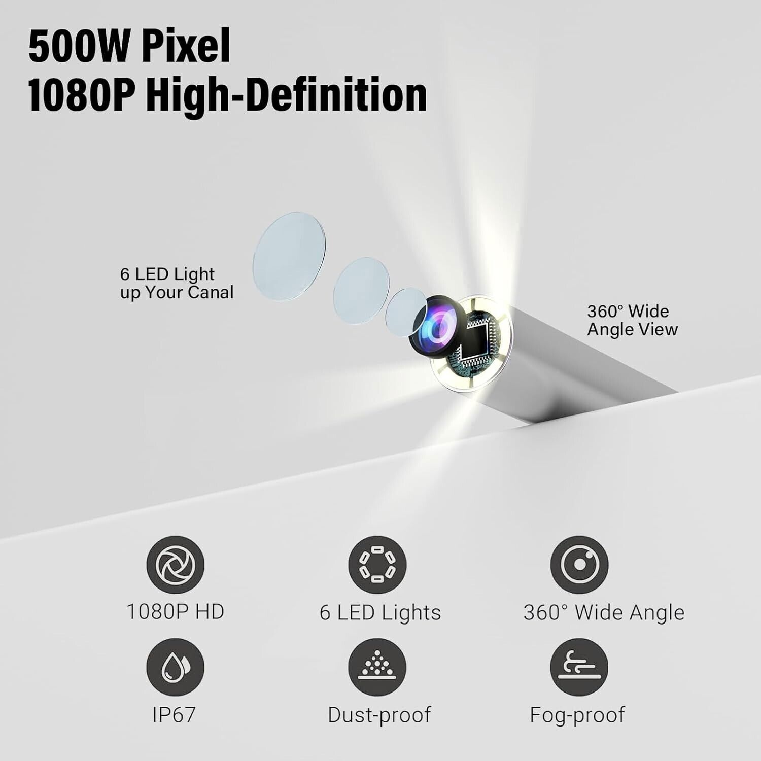 Ear Wax Remova Ear Wax Remover Tool with 8 Ear Set, Ear Cleaner with Camera