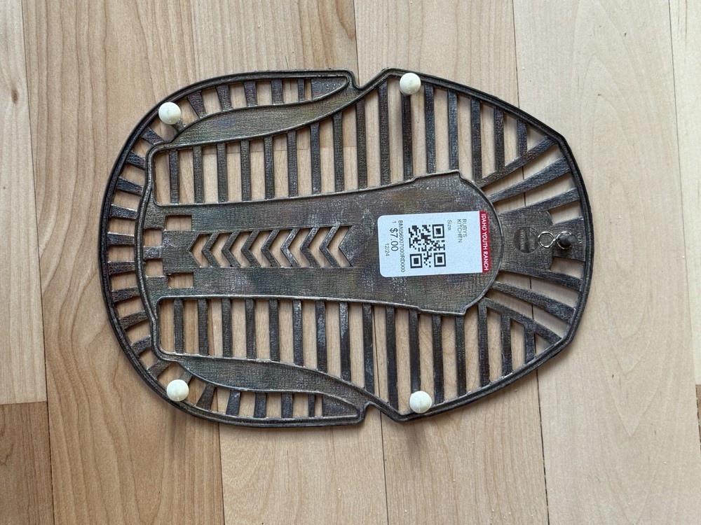 Vintage Leonard Silver Plate King Tut Egyptian Revival MCM Trivet w Original Box