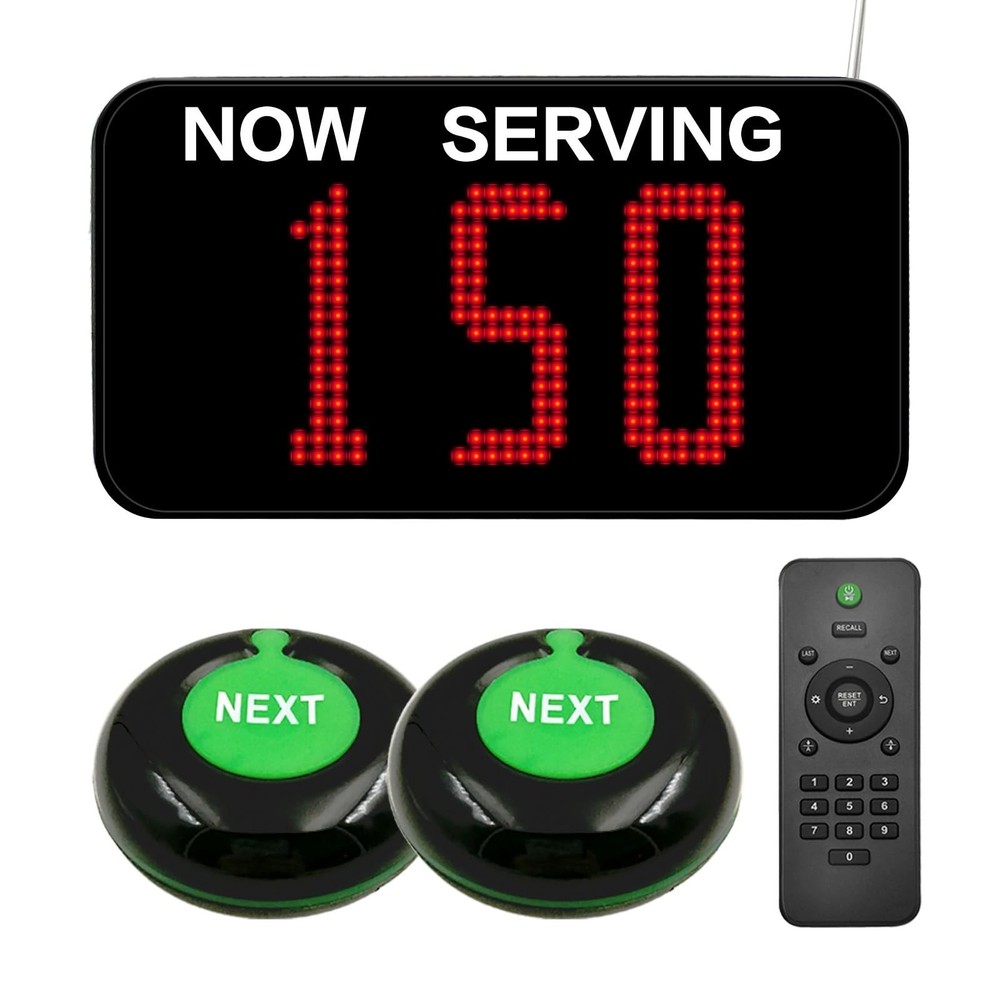 Take a Number System Now Serving Number Sign Simple Queue Management System w...