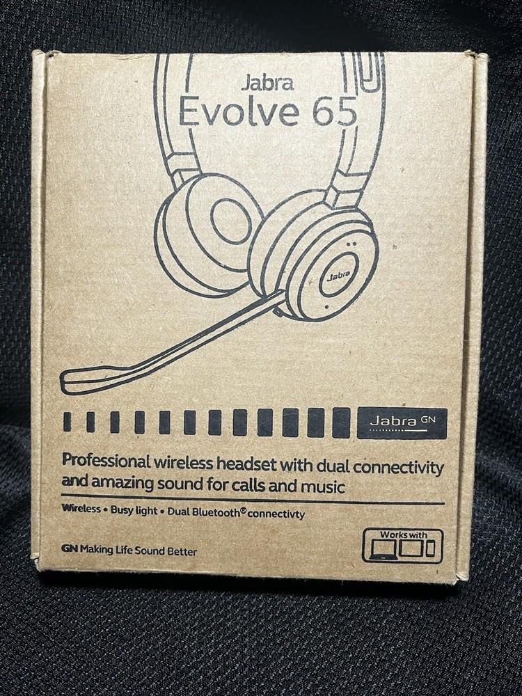 Jabra Evolve 65 Professional Wireless Headset In Box