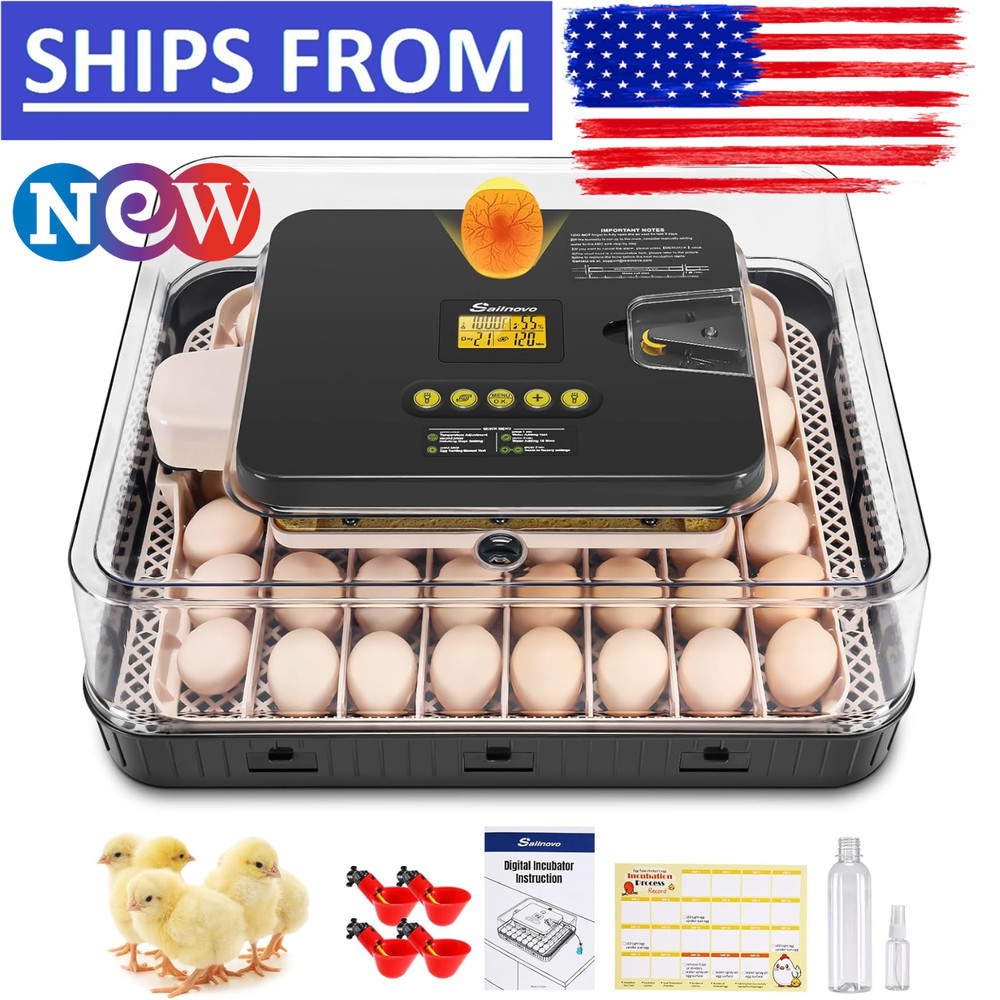 56 Eggs Incubator for Hatching Eggs with Automatic Egg Turning& Built-in Candler