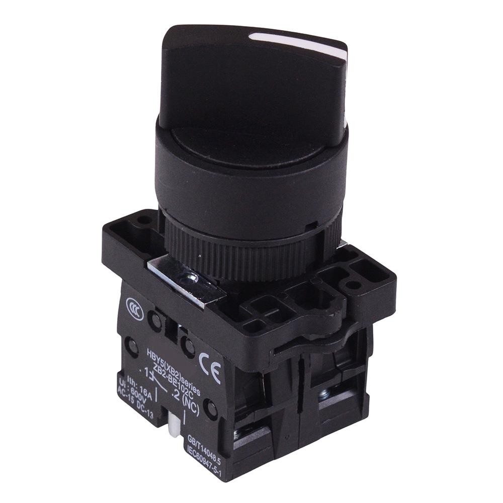 2 Position Latching 22mm Selector Industrial Switch NO/NC