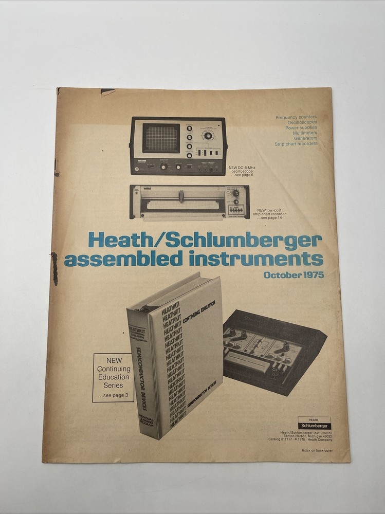 Heath / Schlumberger Assembled Instruments Catalog October 1975