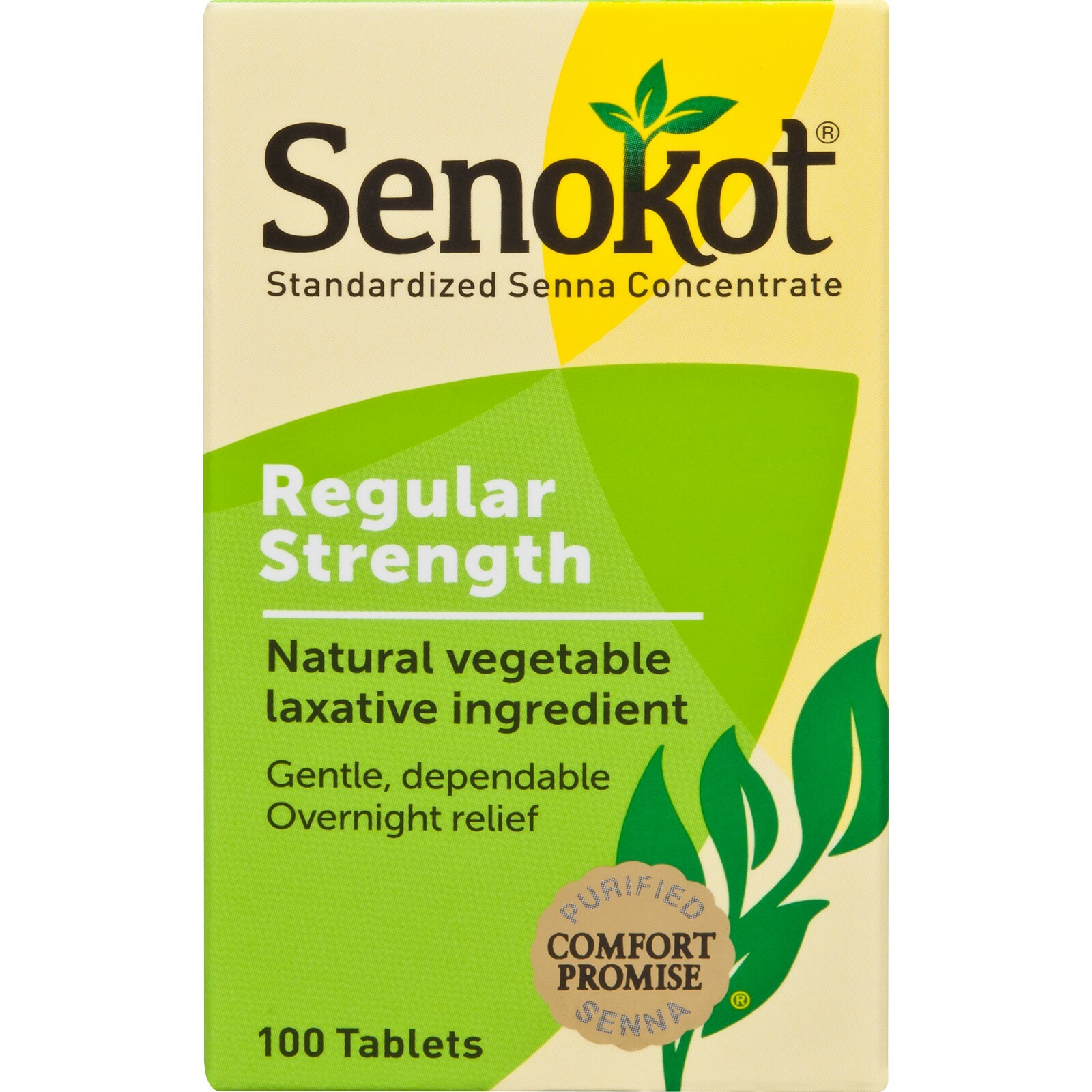 Senokot Regular Strength Natural Vegetable Laxative Tablets 100 tablets EXP11/26