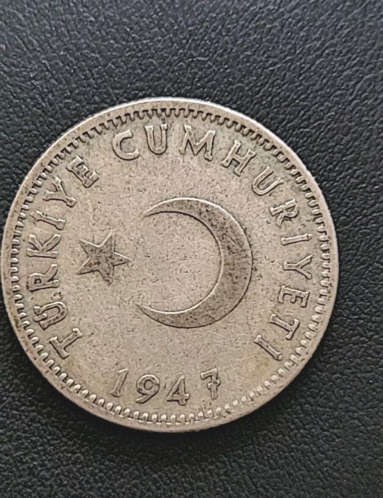 1947 TURKEY - 1 LIRA - SILVER