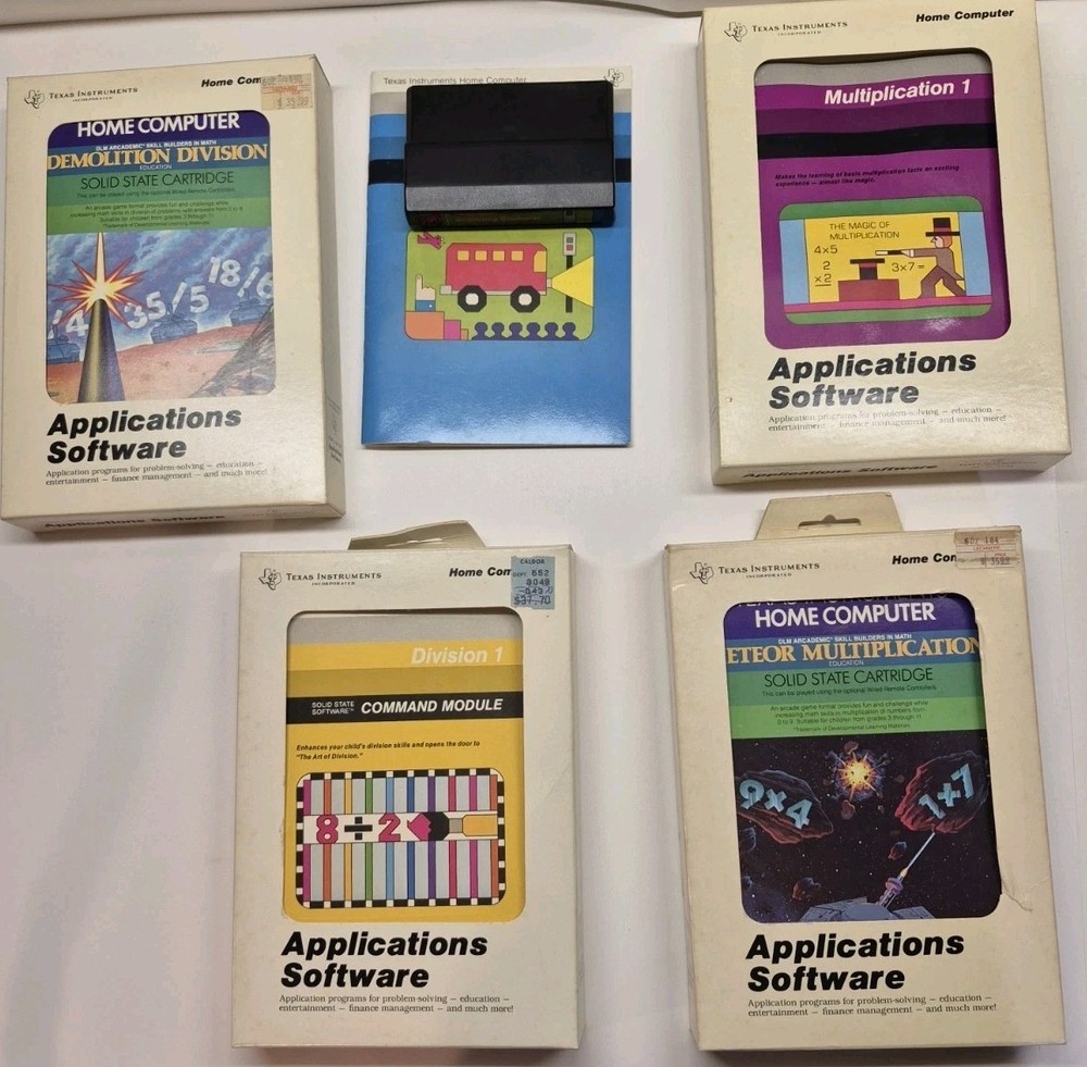 Texas Instruments TI-99/4A Computer Bundle: Computer/AC Adap./RF Mod/Software