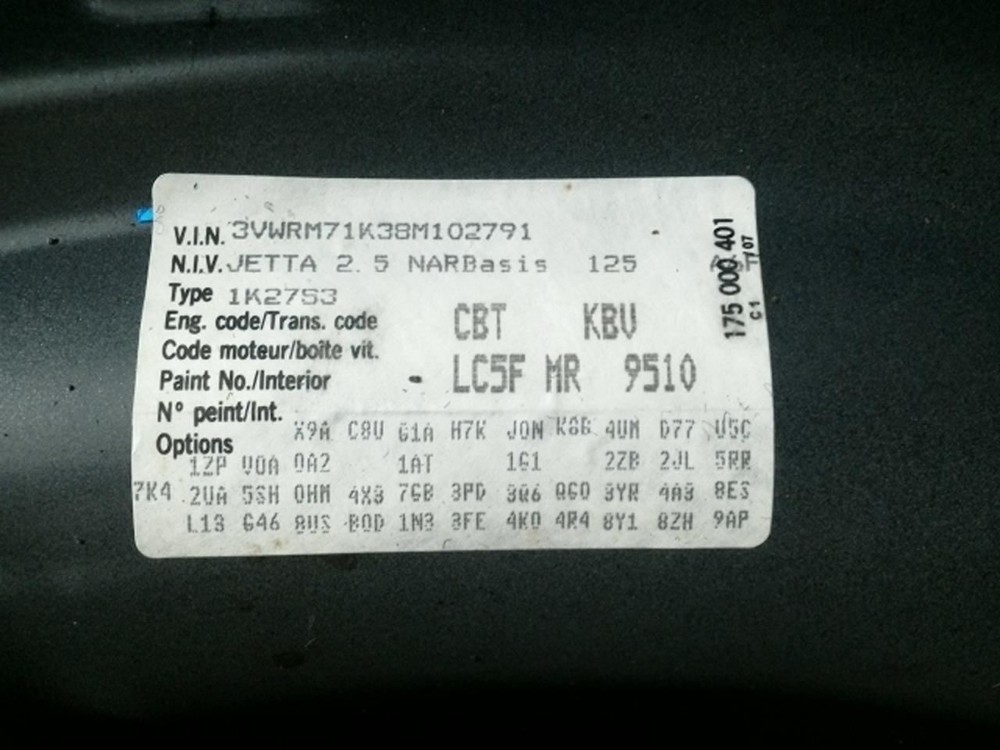 JETTA 2008 High Mounted Stop Light 104934343