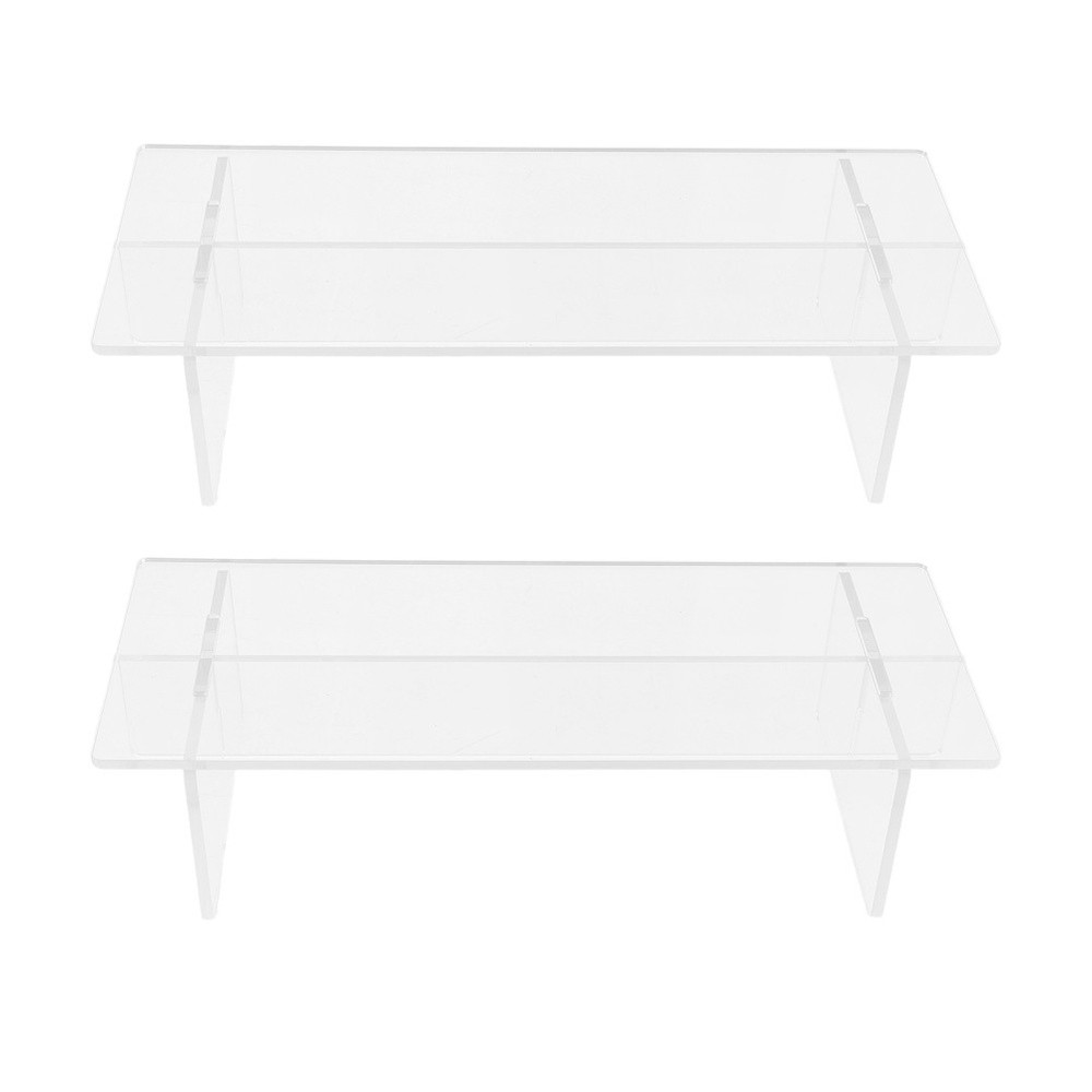 2 PCS Transparent Action Figure Stand Acrylic Dessert Display Support