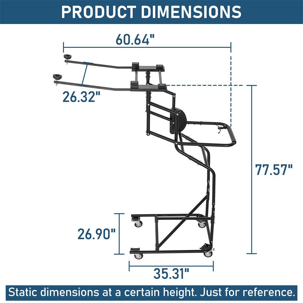 Hardtop Removal Tool Movable Holder Lift Cart Rack For Jeep TJ JK JL Ford Bronco