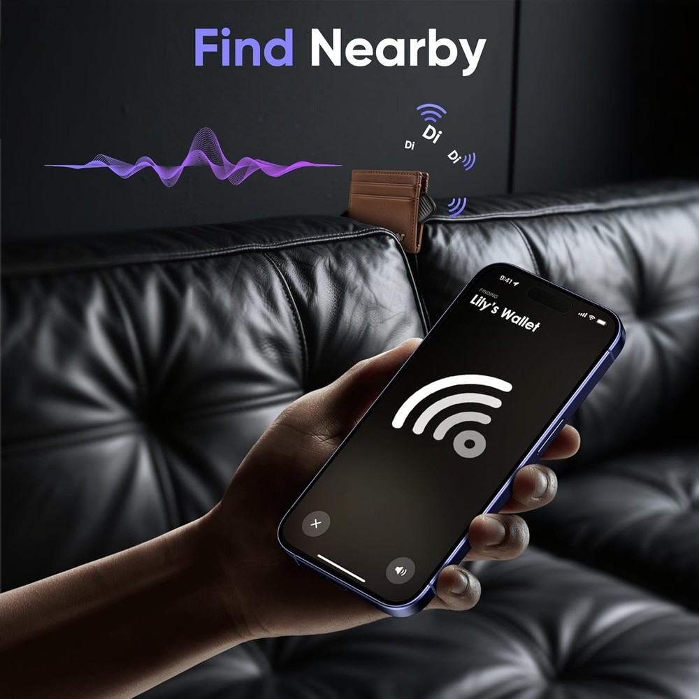 Air Tracker Tags-4 Pack: Bluetooth Tracker Work with Apple Find My (iOS only)...