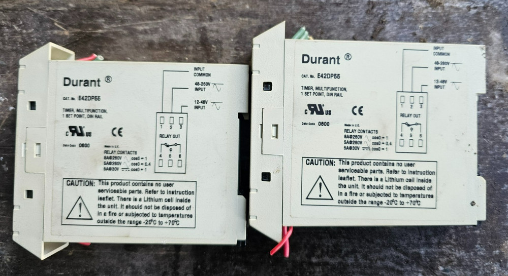 (2) Eaton Durant E42DP55 Multifunction Timer Units