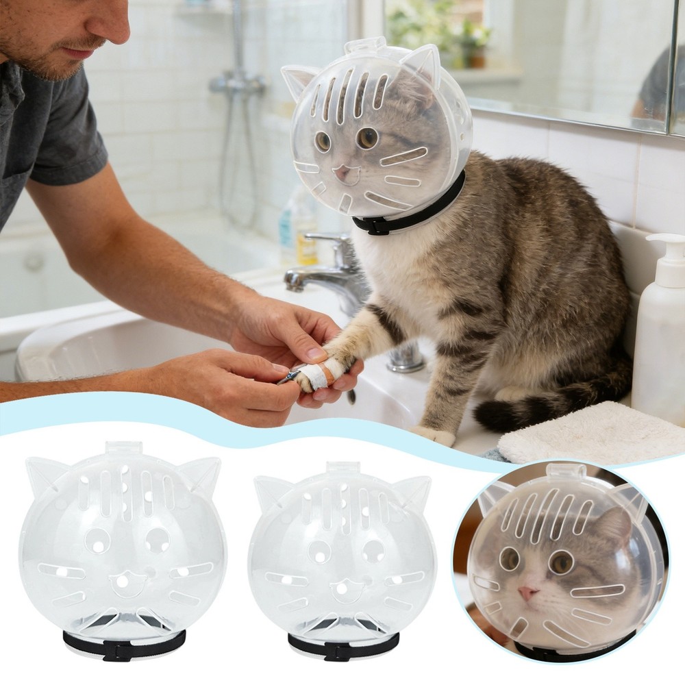 Cat Bubble Muzzle, Pet Transparent Muzzle, Kitten Astronaut Helmet