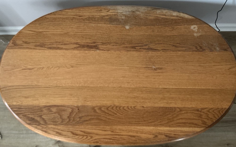 Oval Oak Mid Century Coffee Table