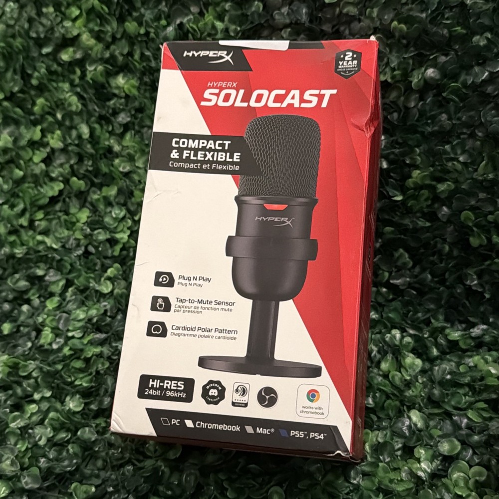 HyperX SoloCast – USB Condenser Gaming Microphone, for PC, PS4, PS5 and Mac