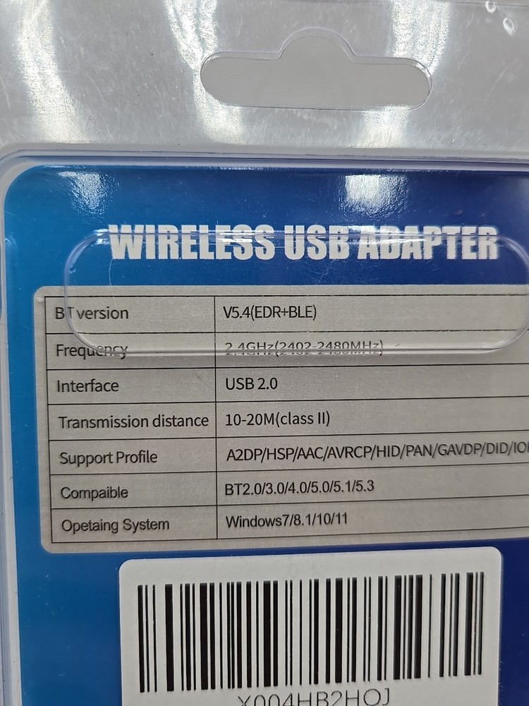 Wireless USB Bluetooth Adapter 5.4 USB Dongle For Laptop Desktop Mouse Keyboard