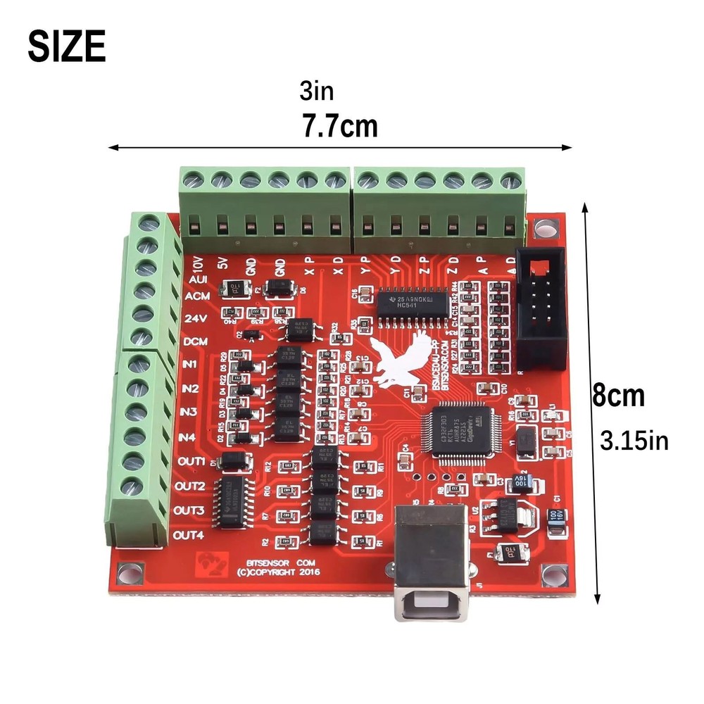 CNC USB Breakout Board 4 Axis Interface Driver Controller For MACH 3