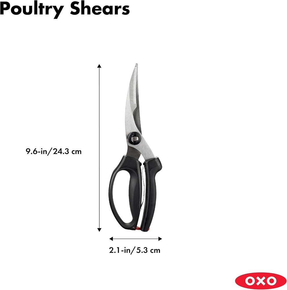 Spring-Loaded Poultry Shears, Heavy-Duty Kitchen Scissors for Cutting Chicken