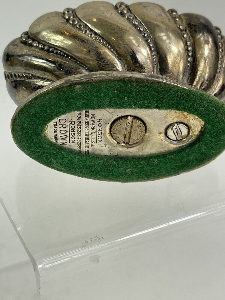 Silver plate Large table lighter Ronson Crown Excellent