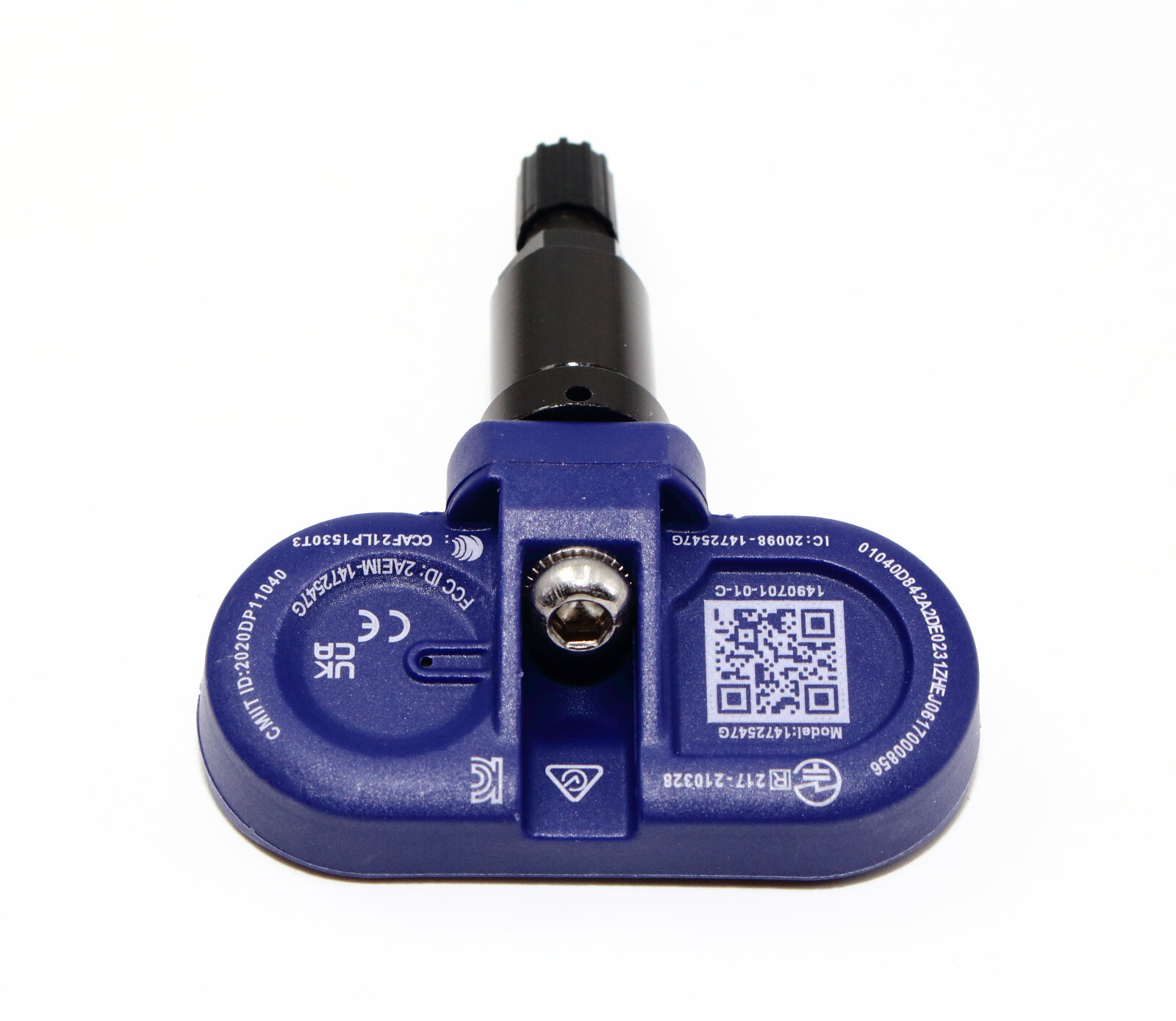 4 TPMS Gloss Black Valve Stem Tire Pressure Sensors Tesla Model 3 Y Bluetooth