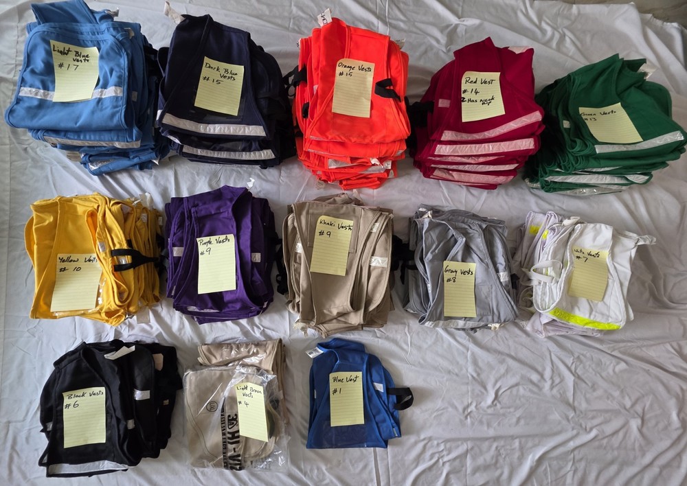 Safety vests (Incident command) Various colors/sizes