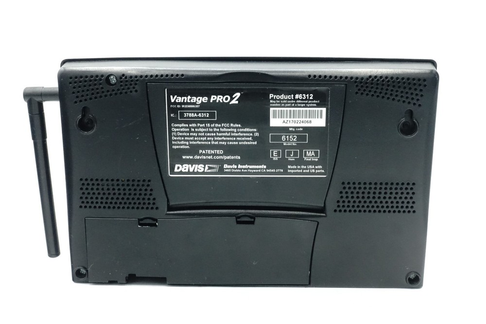 Davis Vantage Pro2 Wireless Weather Station Console Model 6152