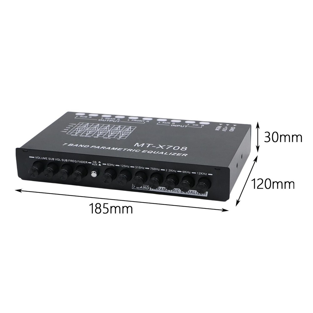 7 Band Car Audio Equalizer, 7 Band Parametric Equalizer Car Audio Graphic