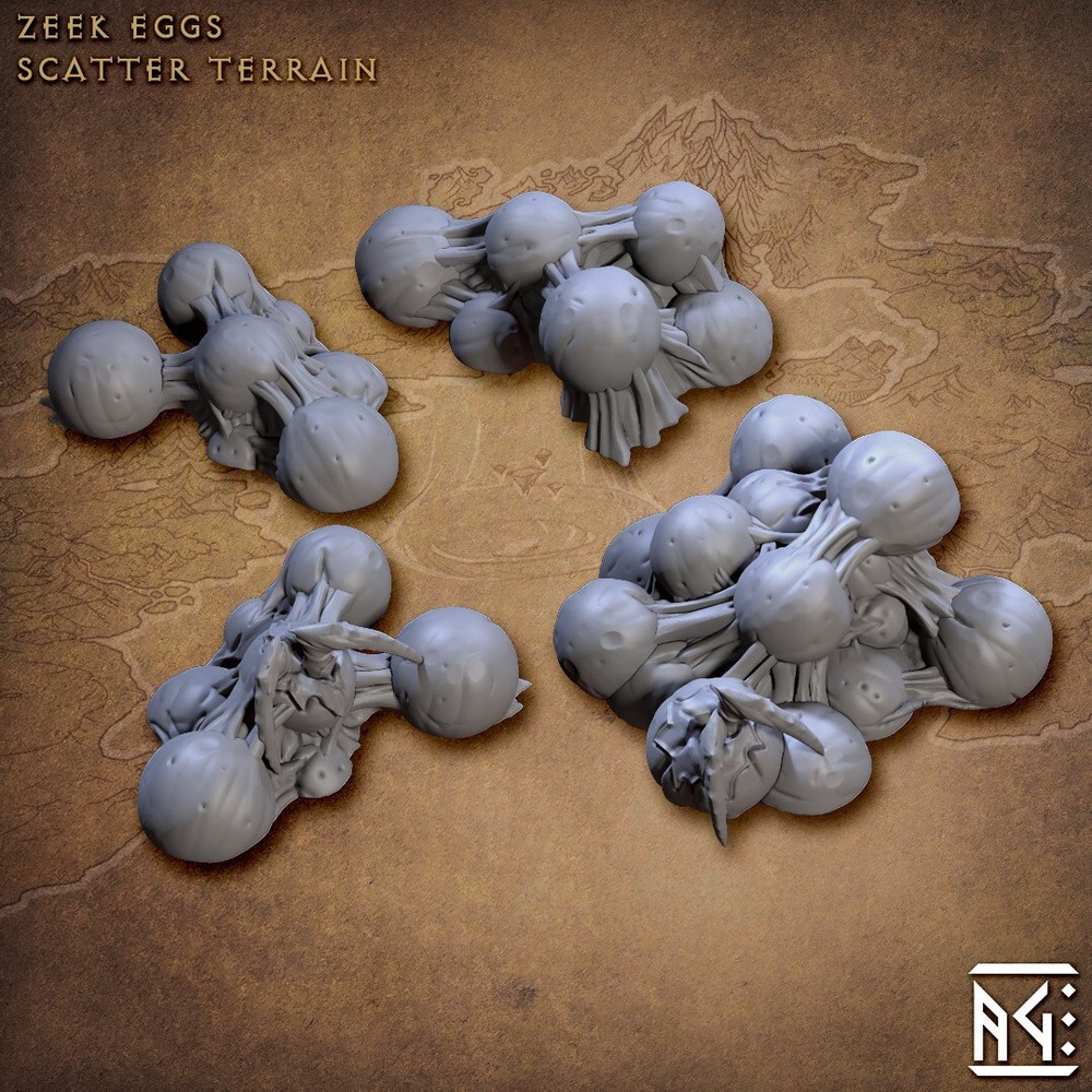 Zeek Eggs Insect Egg Scenery Miniature  | D&D DnD | RPG