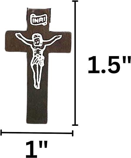 Catholic Beechwood Dark Olive Wood Bead Beaded Rosary for Church Prayer 18.5 In