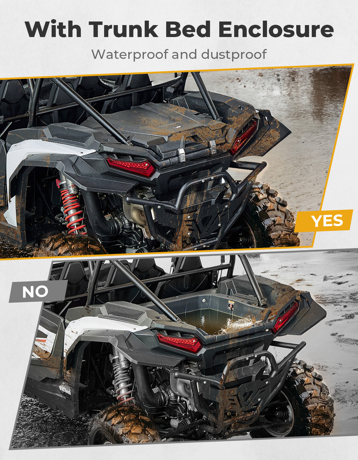 UTV Tonneau Cover Trunk Bed Enclosure Cover for Polaris RZR XP 1000/4 2024-2025