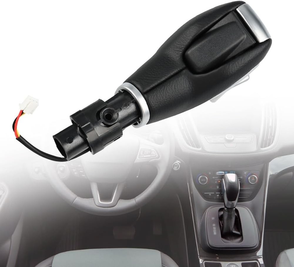 JDMON Automatic Gear Shift Knob Handle with Button Compatible with Ford Escape