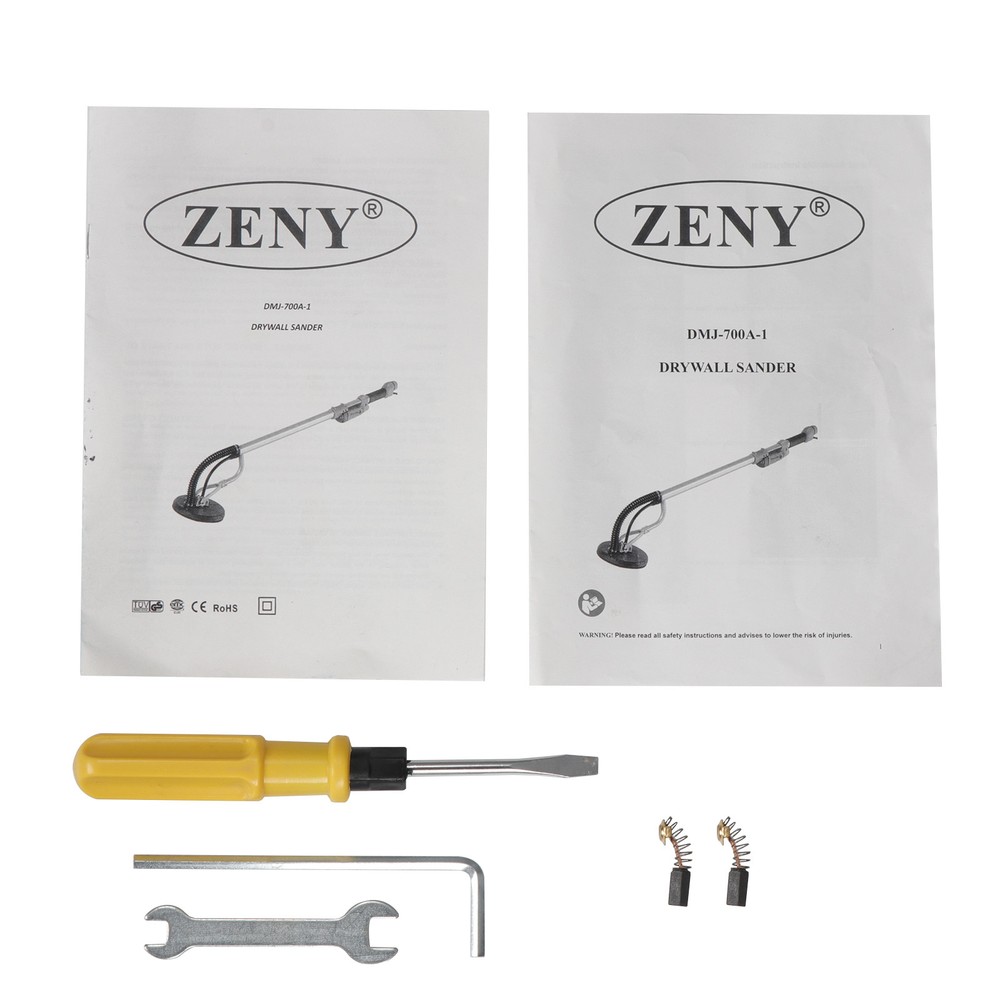 Electric Drywall Sander Adjustable Variable Speed With Sanding Pad 800W Safe