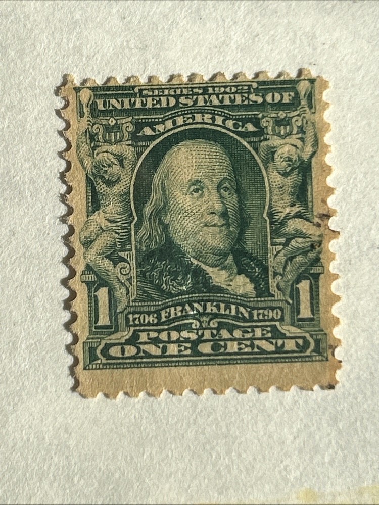 1902 Benjamin Franklin One Cent Stamp