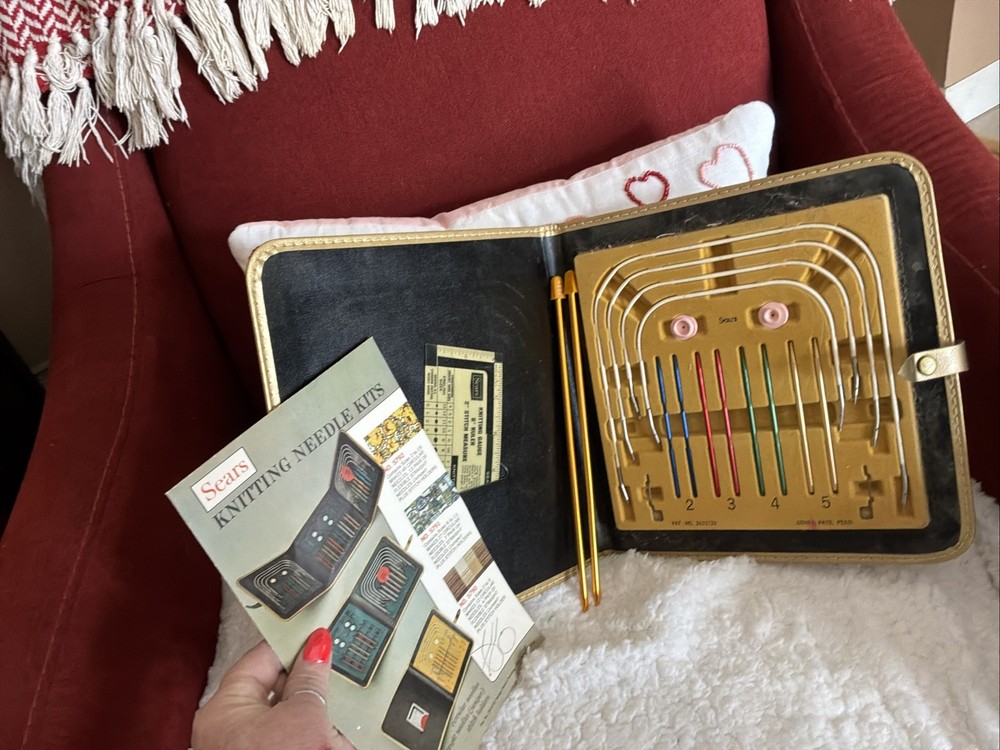 Vintage Sears, Knitting Needle Kit.
