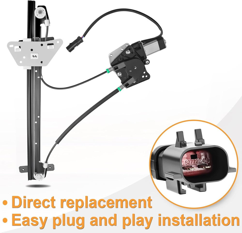 2000-04 Dakota 1998-03 Durango Front Driver Window Regulator–Compatible