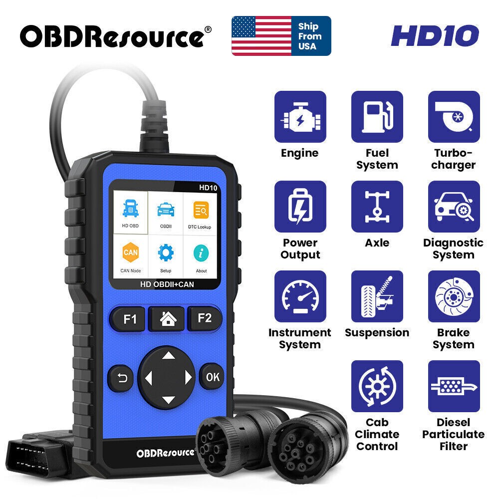 2026 Heavy Duty Truck Scanner Tool HD OBD/EOBD/OBD2 Code Reader Heavy Duty OBD2