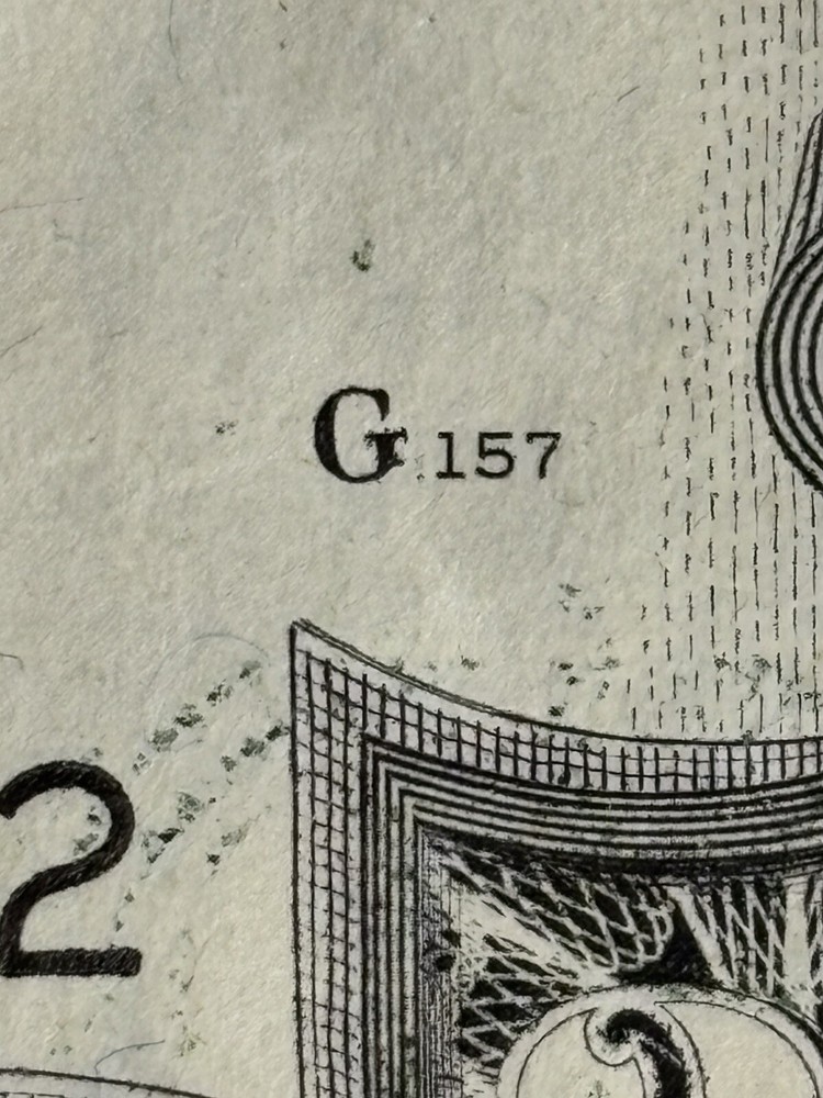 1988A $20 Error Note W/extra ink , Ink Bleeds and slightly Off Centered/Miscut