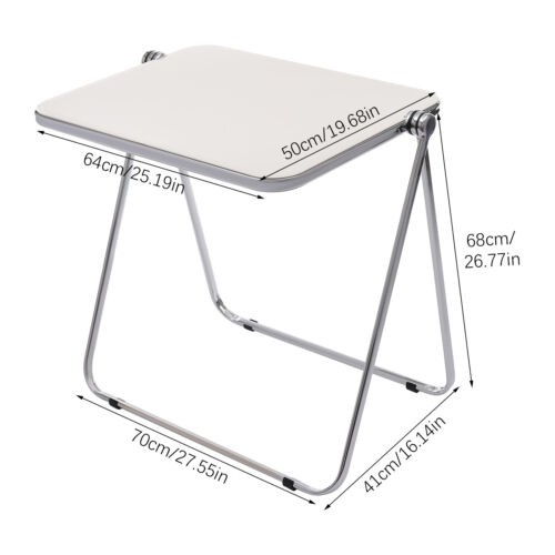 Foldable Acrylic Table, Space-Saving Small Desk Modern Design