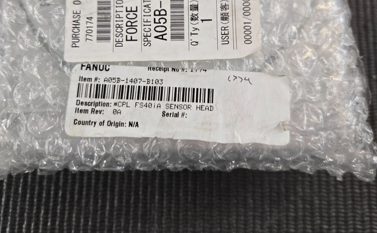 FANUC FORCE SENSOR FS-40iA WITH CALIBRATION DOCUMENT (A05B-1407-B103)