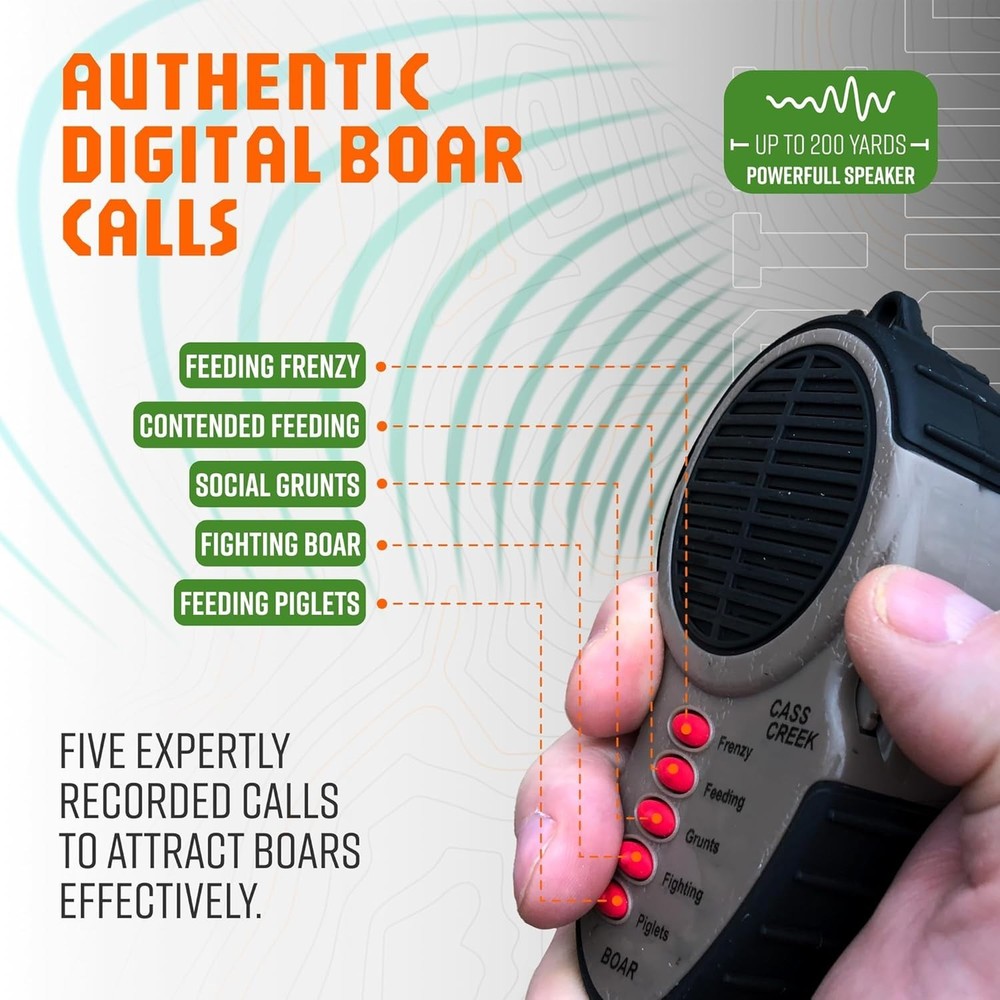 Ergo Call, Handheld Electronic Hunting Call, Compact Design, 5 Authentic Call...