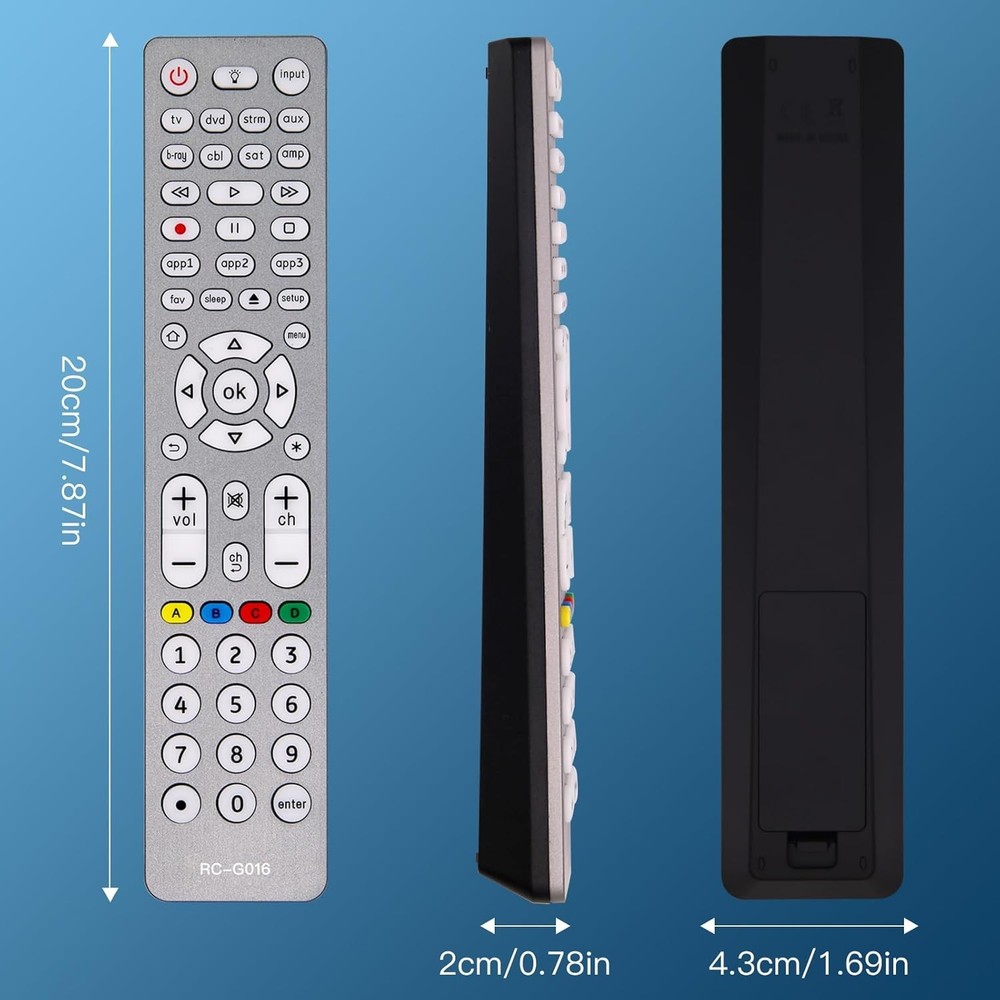 Backlit Universal Remote Control, TV 8IN1