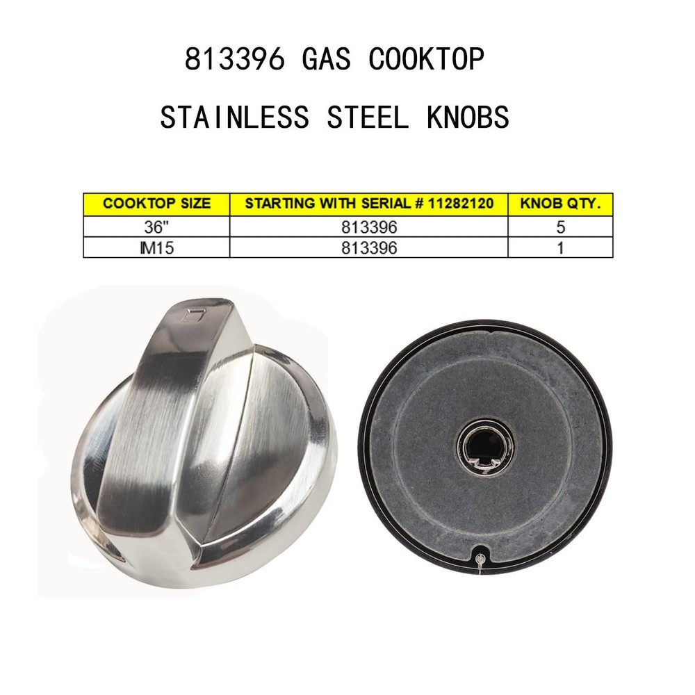 5 Pack Wolf Stove Knobs Replacement Stainless Steel Gas Cooktop Control Knobs US