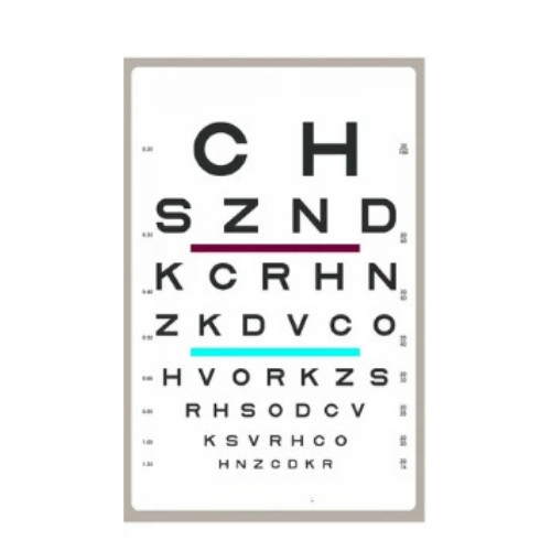 Traditional Sloan Optotype Eye Chart