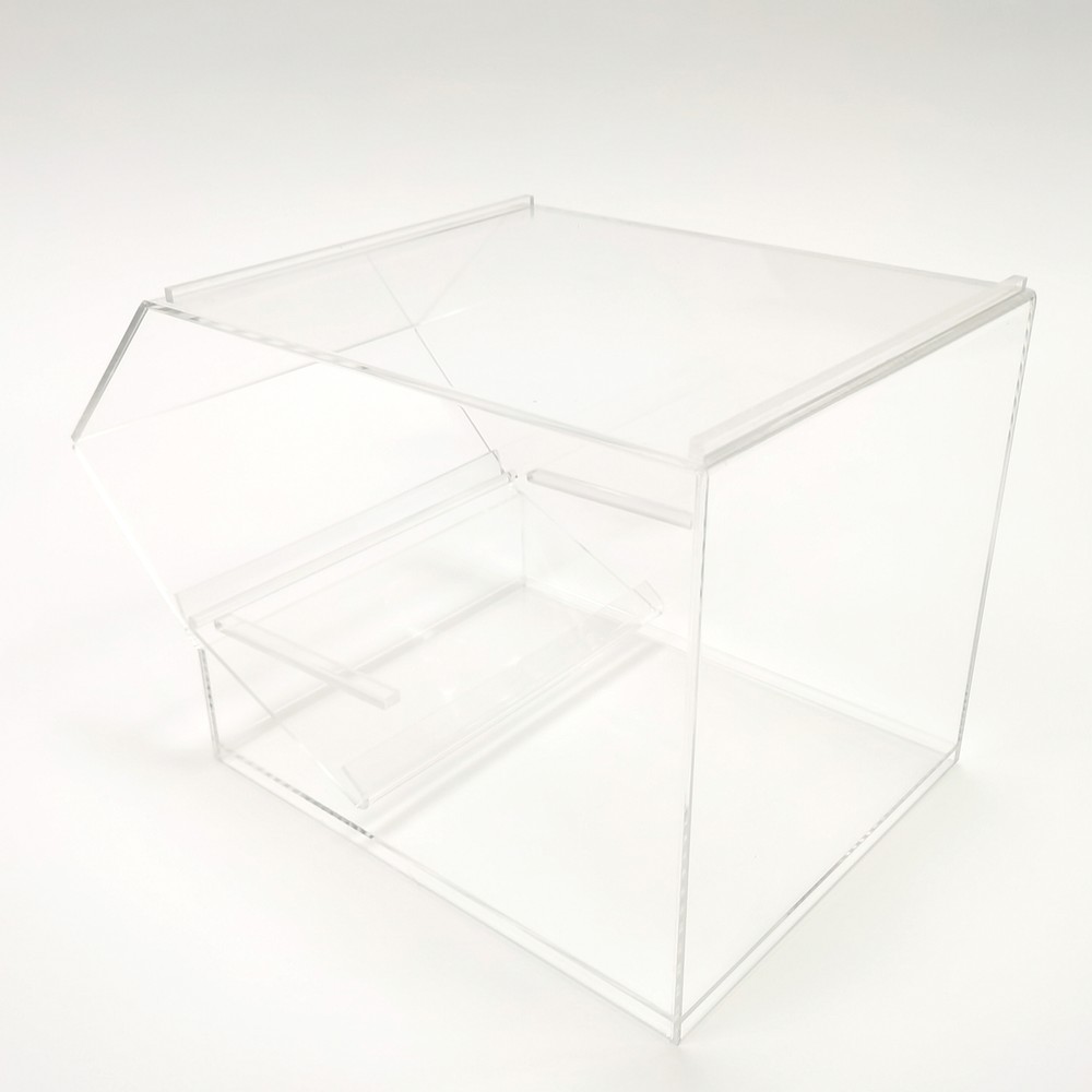 8X13X8" Stackable Acrylic Candy Bin Coffee Spice Grain Dispenser Pantry Display