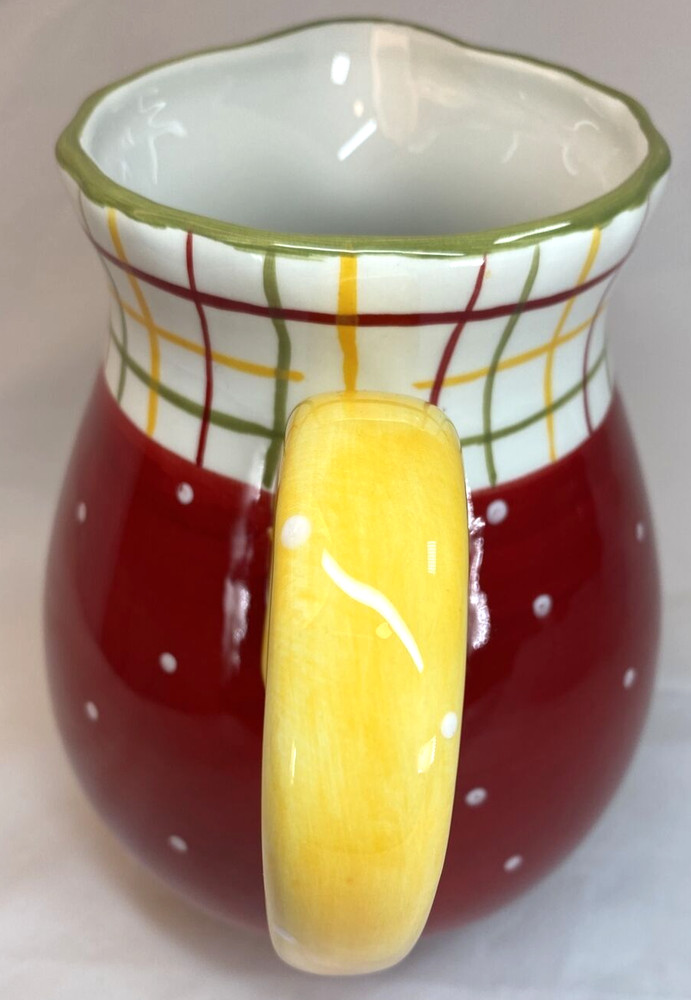 Roscher & Co. Earthenware “Harmony Collection” Footed 2 Quart Pitcher